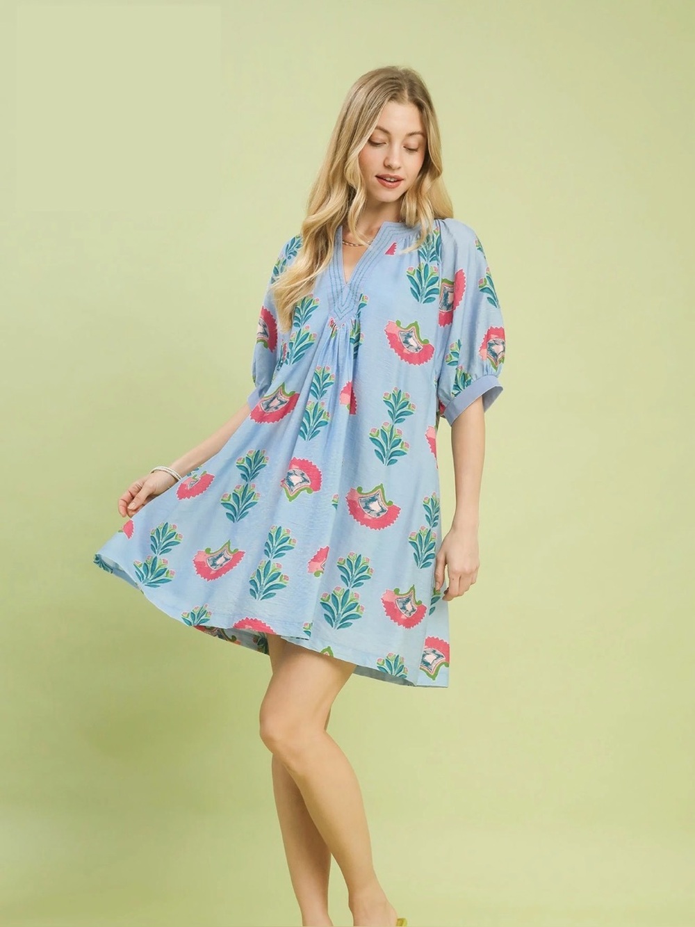 Umgee Abstract Print Mini Dress - Picture 5 of 6